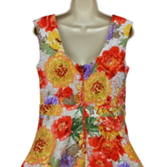 Danny and Nicole A Line Dress Floral Multicolor Size 10 - Picture 5 of 8